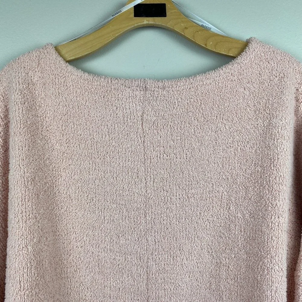 Eloquii Sweater 18/20 Pink Off Shoulder Plush Fleece Soft Cozy Comfy‎ Womens